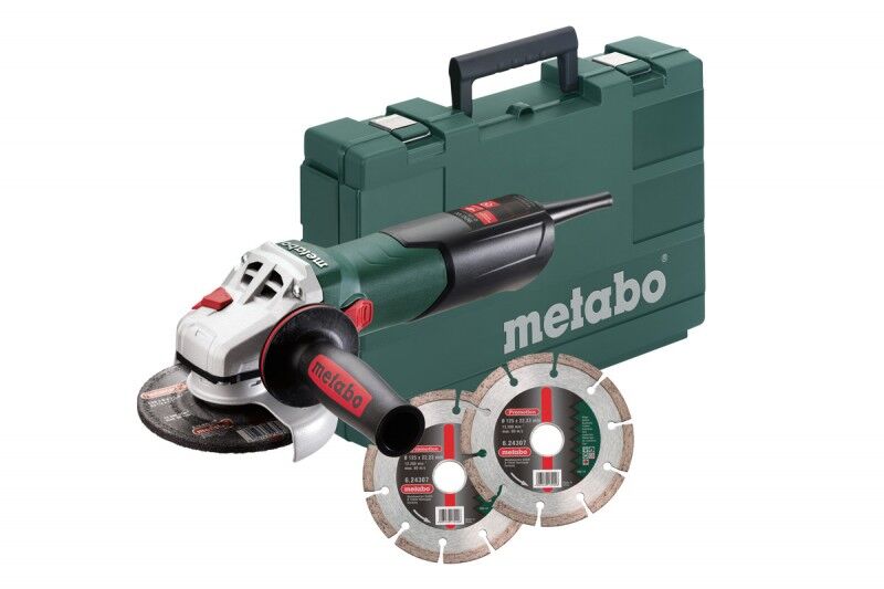 Metabo W 9-125 Quick 900W Haakse slijper 125 mm + 2 diamantschijven in koffer