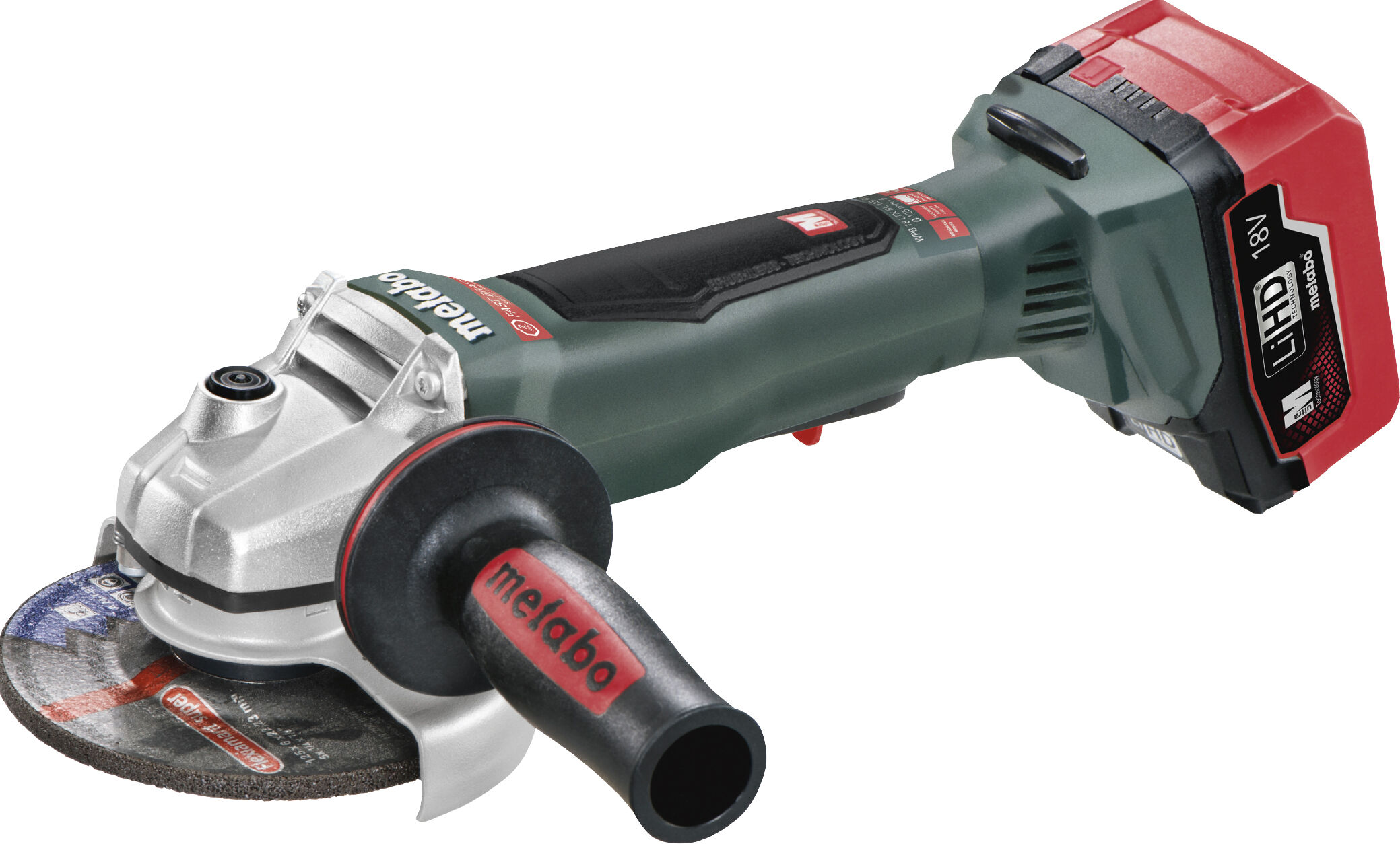 Metabo WPB 18 LTX BL 125 Quick Haakse Slijper 18V 5,5Ah LiHD met paddleschakelaar