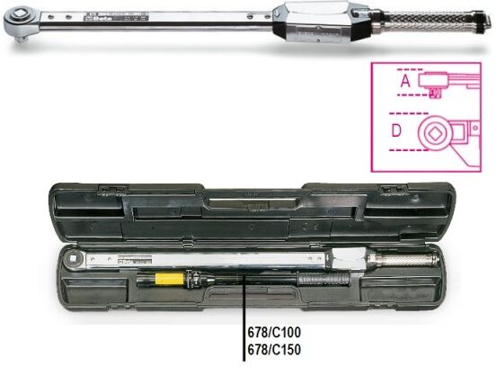 Beta 678/C150 Momentsleutel Mechanisch 500 - 1500 Nm 3/4 Lengte 1570 mm Incl. Koffer