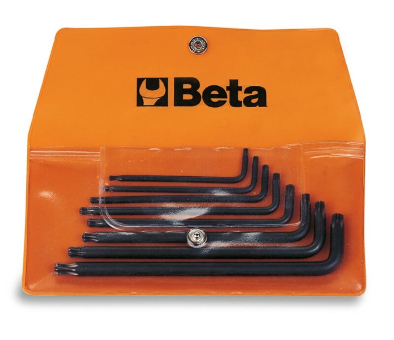 Beta 97RTX/B8 8-delige set haakse stiftsleutels met Tamper Resistant Torx® profiel (art. 97RTX) in etui