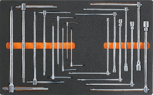 Beta M65 Soepele voorgevormde inzetbakken met assortiment gereedschap