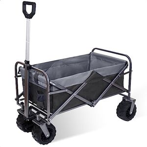 MaxxGarden Opvouwbare bolderkar 95x60x60 cm massieve banden offroad, handwagen, vouwwagen, strandwagen, tuinwagen, outdoor