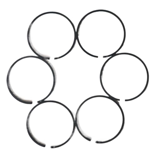 RFVBG Zuigers Ringen, 6pcs BC260 CG260 Bosmaaier Zuigerveren 34mm 1.2MM Dikte for 26cc Grastrimmer Cilinder Onderdelen