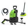 Greenworks G20 Compact Pressure Washer, 110 Bar, 380L/hour, 1400W with 5m Hose and Cleaning Accessories, 3 Year Guarantee