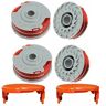 QOXEZY 4 stks Strimmer Spoel & 2 stks Cap Voor Flymo Contour, Contour XT, Contour 500, Contour 500 Power Plus, Contour 500XT, Contour 700