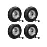 Ecd Germany 4 X Roda de Carrinho de Mão Pu 4,80/4,00-8 390 Mm Preto