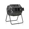 Outsunny Compostor Aço e PP Preto 71x64x92 cm