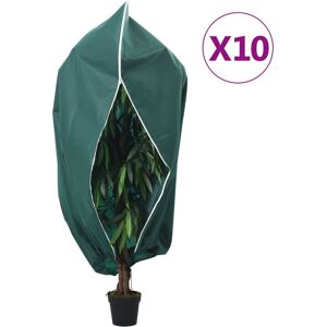 vidaXL Fiberdukar med blixtlås 10 st 70 g/m² 3,14x2,5 m