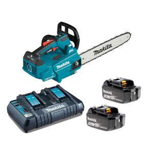 Makita DUC306PG2 18v Li-ion Twin Cordless Brushless Chainsaw 30cm c/w 2 x BL1860B + DC18RD Charger