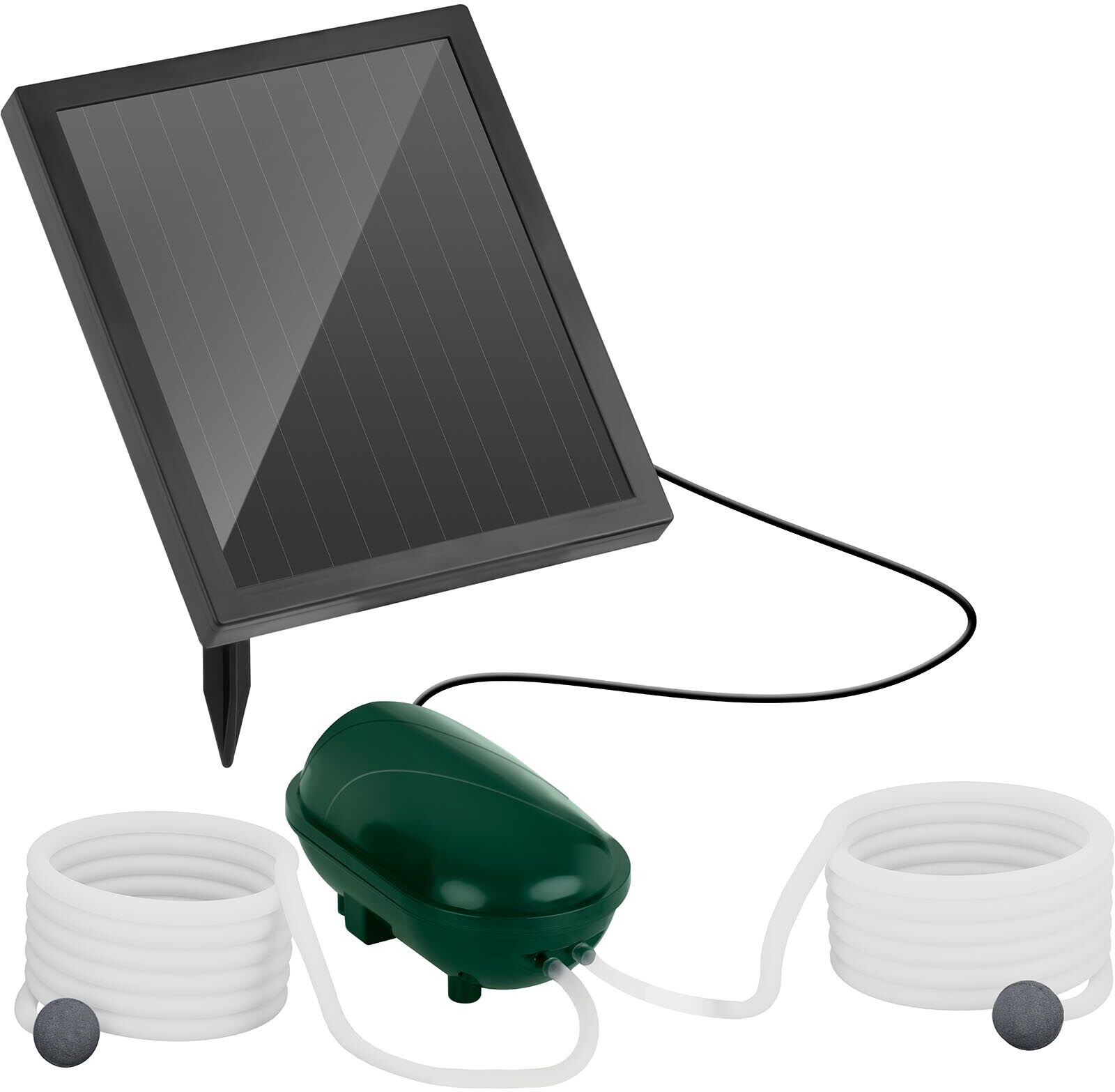 Uniprodo Solar Air Pump - 2 stones - 200 L/hr - battery UNI_PUMP_03