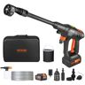 VEVOR Cordless Pressure Washer, 652-PSI 1.1 GPM Portable Power Cleaner, Handheld High-Pressure Car Washer Gun with 4.0Ah Battery, Charger, 6-in-1 Nozzle, for Home/Floor Cleaning & Watering