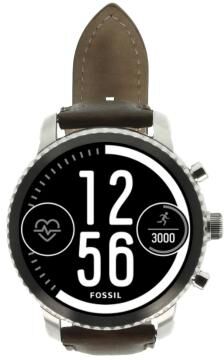 Fossil Q Explorist mit Lederarmband braun (FTW4003P) silber