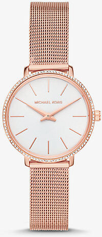 Michael Kors MK Mini Pyper Pavé Rose Gold-Tone Watch - Rose Gold