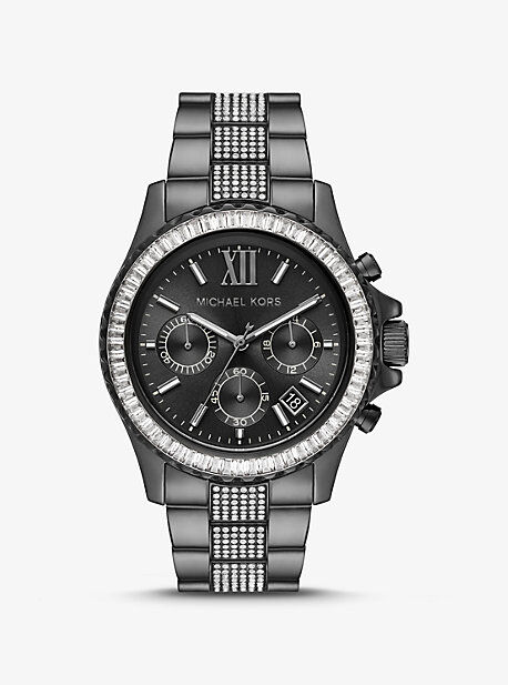 Michael Kors MK Oversized Everest Pavé Gunmetal Watch - Gunmetal