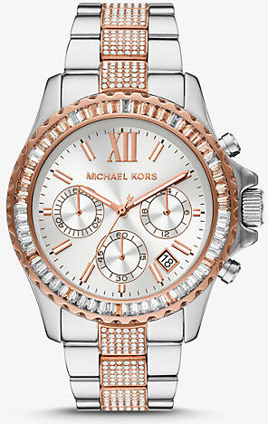 Michael Kors MK Oversized Everest Pavé Two-Tone Watch - Two Tone