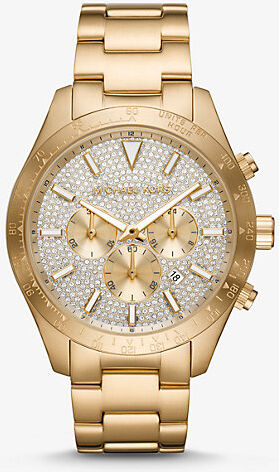 Michael Kors MK Oversized Layton Pavé Gold-Tone Watch - Gold