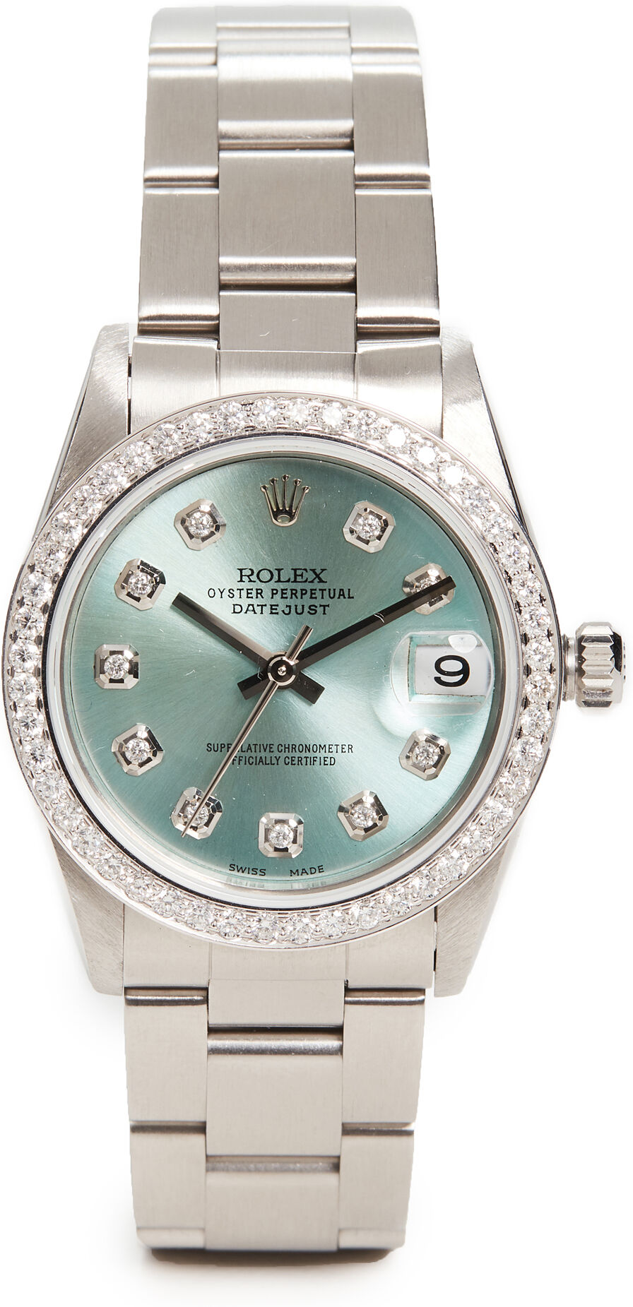 Pre-Owned Rolex Mid Size 31MM Rolex Just Ice Blue Silver/Blue One Size  Silver/Blue  size:One Size