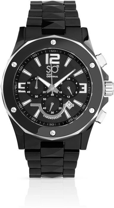 STAY ORIGINAL OUTLET -Montre Stay Original homme chronographe bracelet acier cÃ©ramique