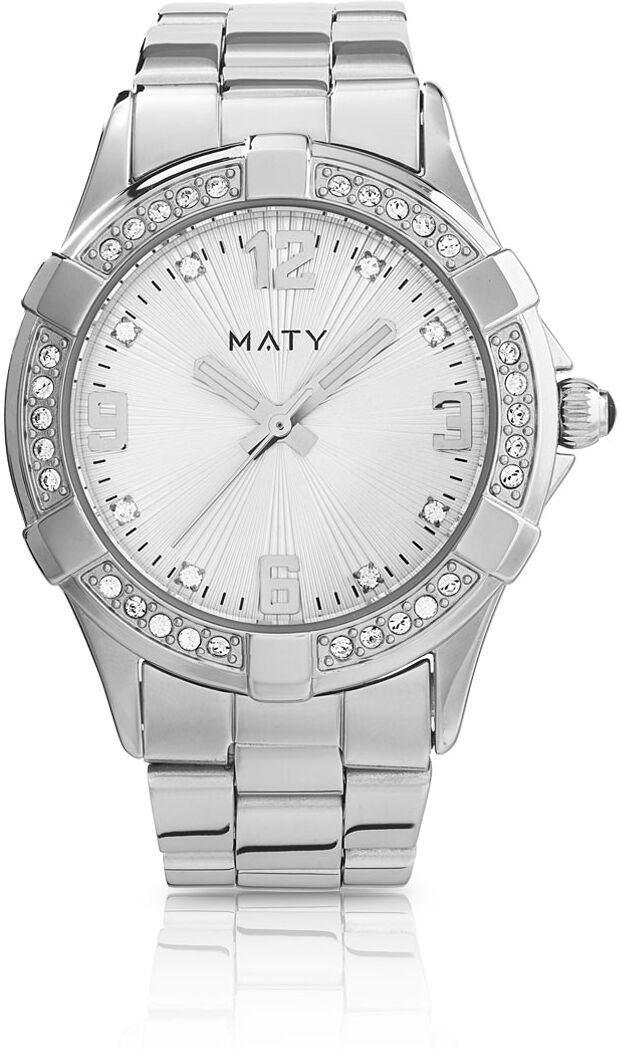 MATY Montre femme strass bracelet acier- MATY