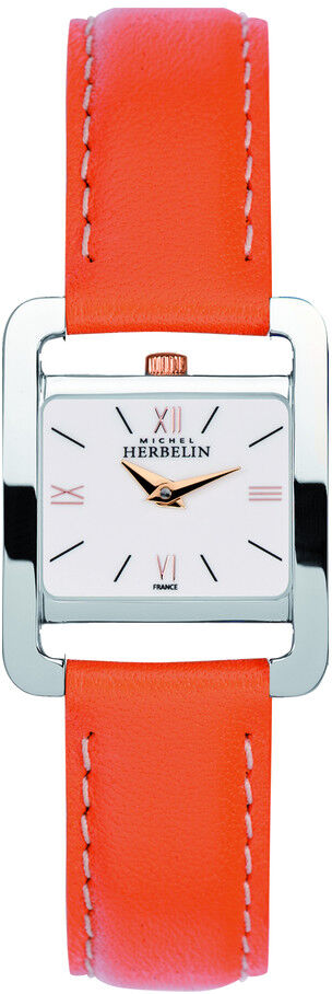 MICHEL HERBELIN Montre Michel Herbelin femme acier cuir orange- MATY