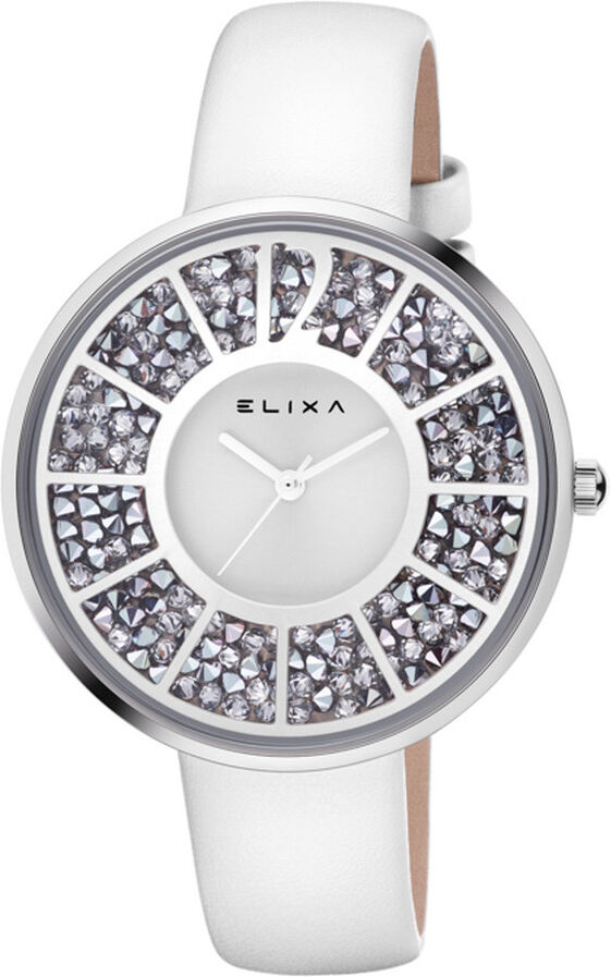 ELIXA Montre Elixa femme acier cuir blanc- MATY