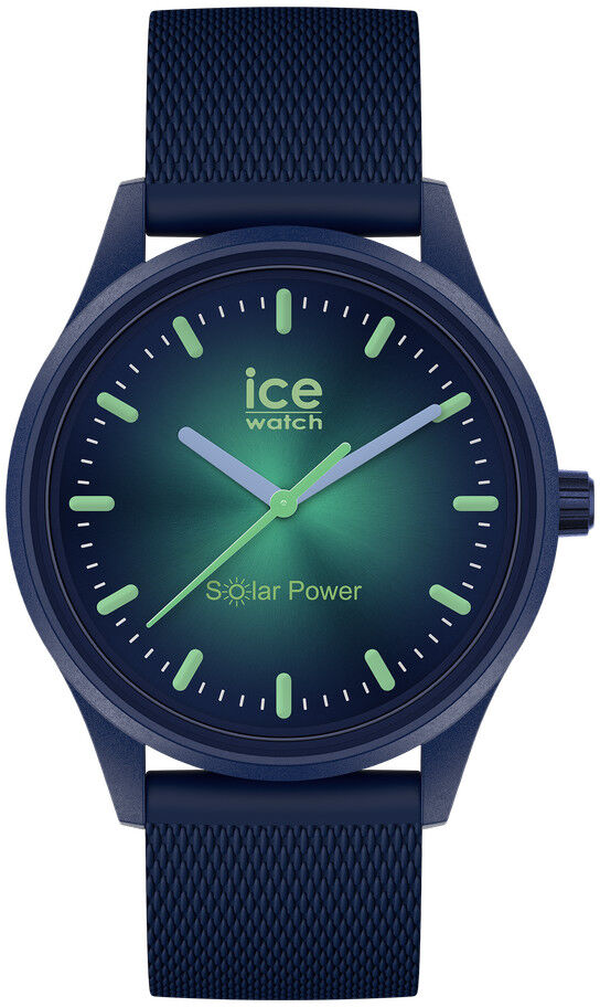 Ice-Watch ICE WATCH Montre Ice Watch medium mixte solaire plastique silicone bleu- MATY