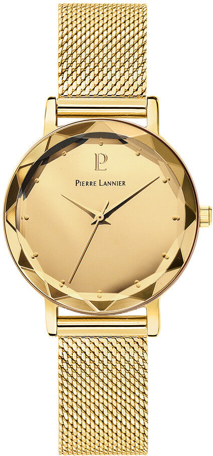 PIERRE LANNIER Montre Pierre Lannier femme acier dorÃ© jaune maille milanaise- MATY