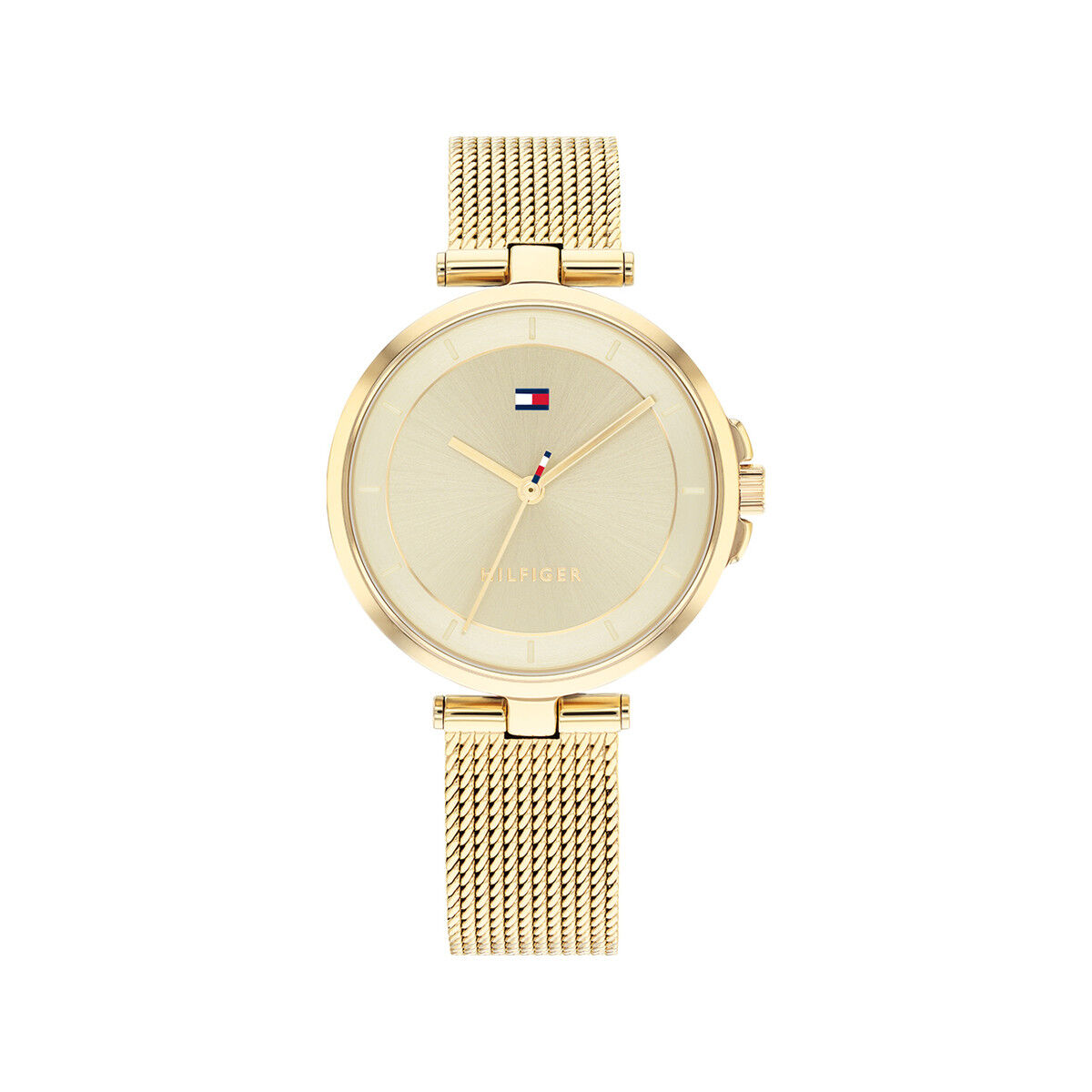 TOMMY HILFIGER Montre Tommy Hilfiger femme acier dorÃ© jaune maille milanaise- MATY