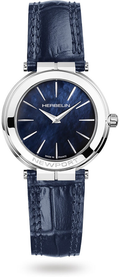 MICHEL HERBELIN Montre Michel Herbelin femme acier bracelet cuir bleu- MATY