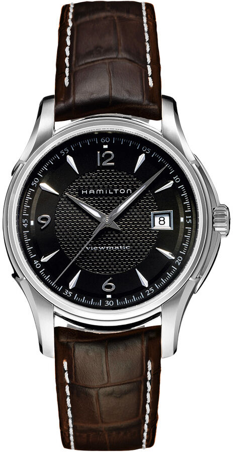 HAMILTON Montre Hamilton homme cuir marron chocolat- MATY