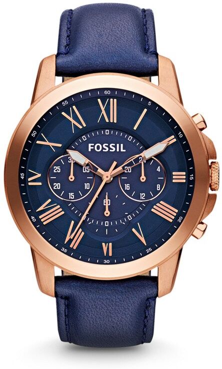 FOSSIL Montre Fossil homme chronographe acier dorÃ© rose- MATY