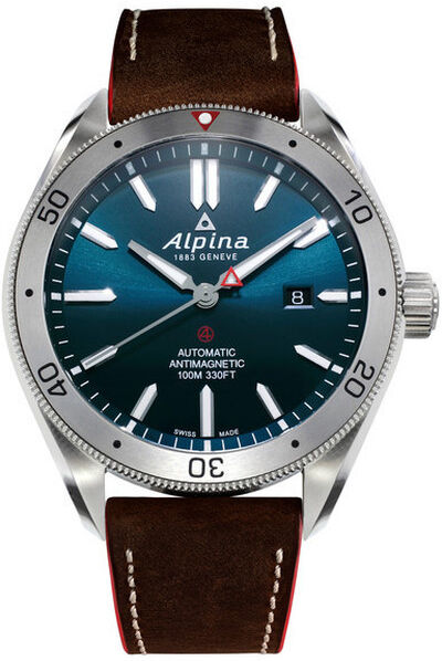 ALPINA Montre Alpina homme acier bracelet cuir- MATY