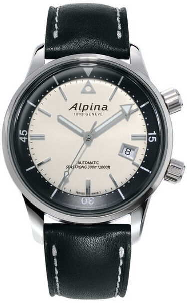 ALPINA Montre Alpina homme acier bracelet cuir- MATY