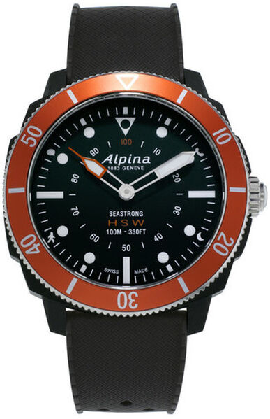 ALPINA Montre Alpina homme caoutchouc noir- MATY