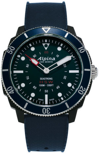 ALPINA Montre Alpina homme caoutchouc bleu- MATY