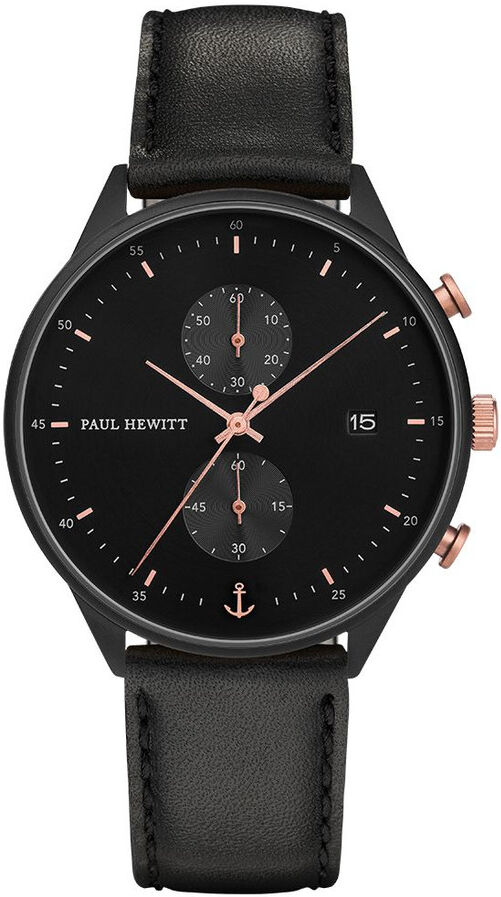 PAUL HEWITT MONTRE Montre Paul Hewitt homme chronographe acier noir- MATY