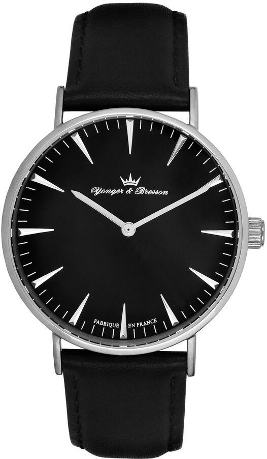 Younger & Bresson YONGER & BRESSON Montre Yonger et Bresson homme acier cuir noir- MATY