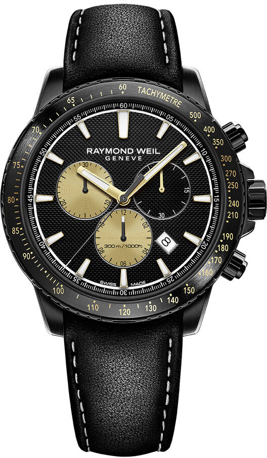 RAYMOND WEIL Montre Raymond Weil homme chronographe acier cuir- MATY