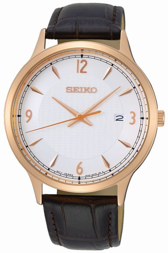 Seiko Montre Seiko homme classique cuir noir- MATY