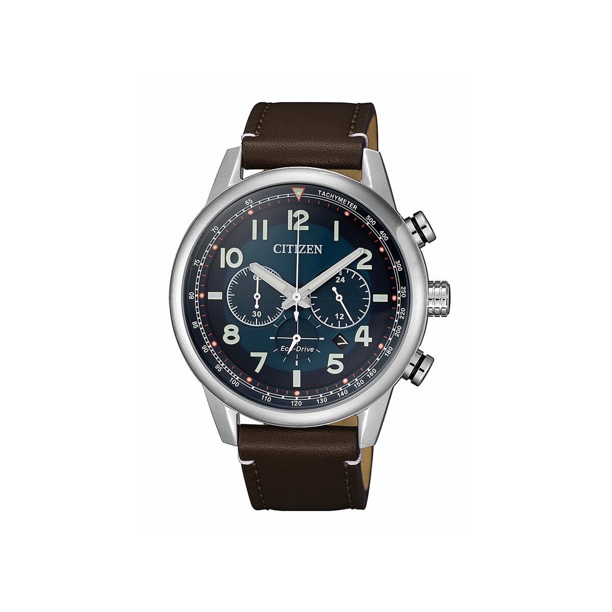 Citizen Montre Citizen homme chronographe acier cuir- MATY