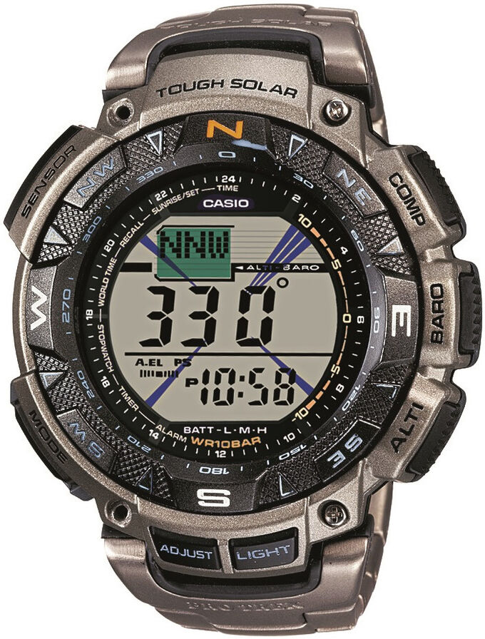 Casio PRO TREK CASIO Montre Casio Pro Trek homme rÃ©sine noire titane- MATY