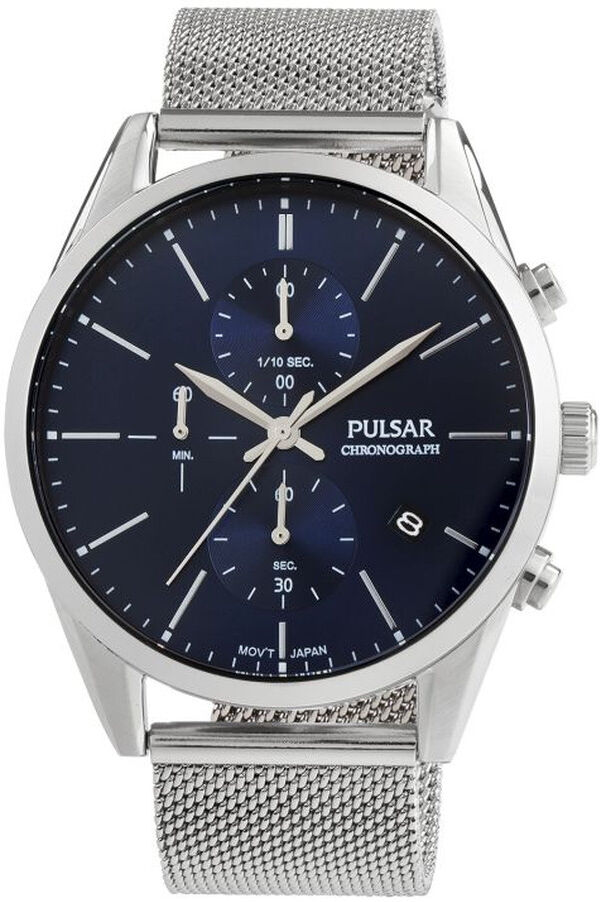 PULSAR Montre Pulsar homme chronographe acier milanais- MATY