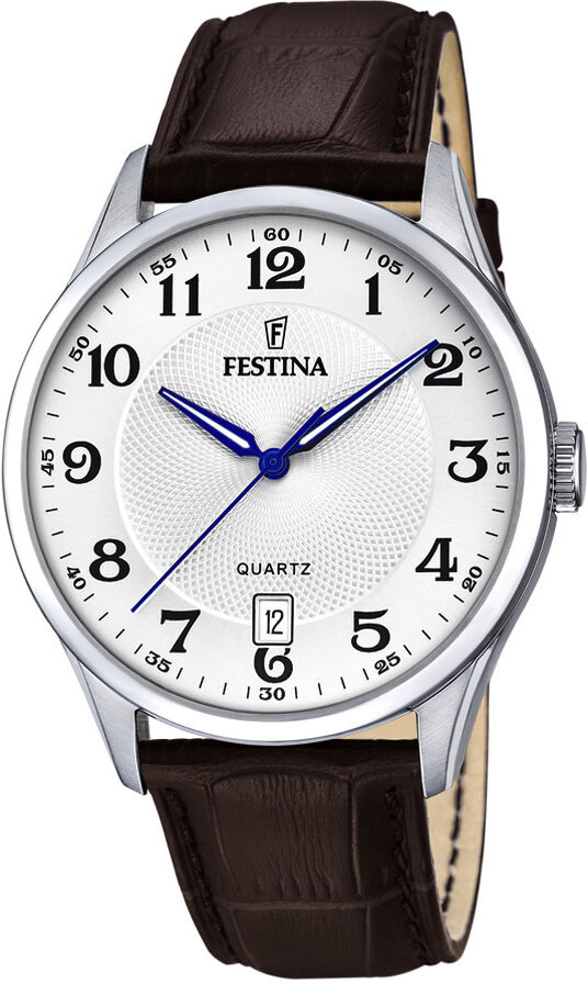 FESTINA Montre Festina homme acier cuir marron- MATY