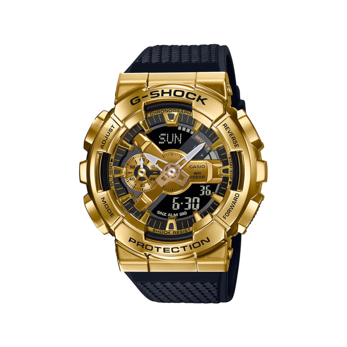 G-SHOCK PREMIUM Montre G-SHOCK Premium homme acier dorÃ© rÃ©sine noire- MATY