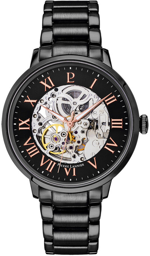 PIERRE LANNIER Montre Pierre Lannier homme automatique acier noir- MATY