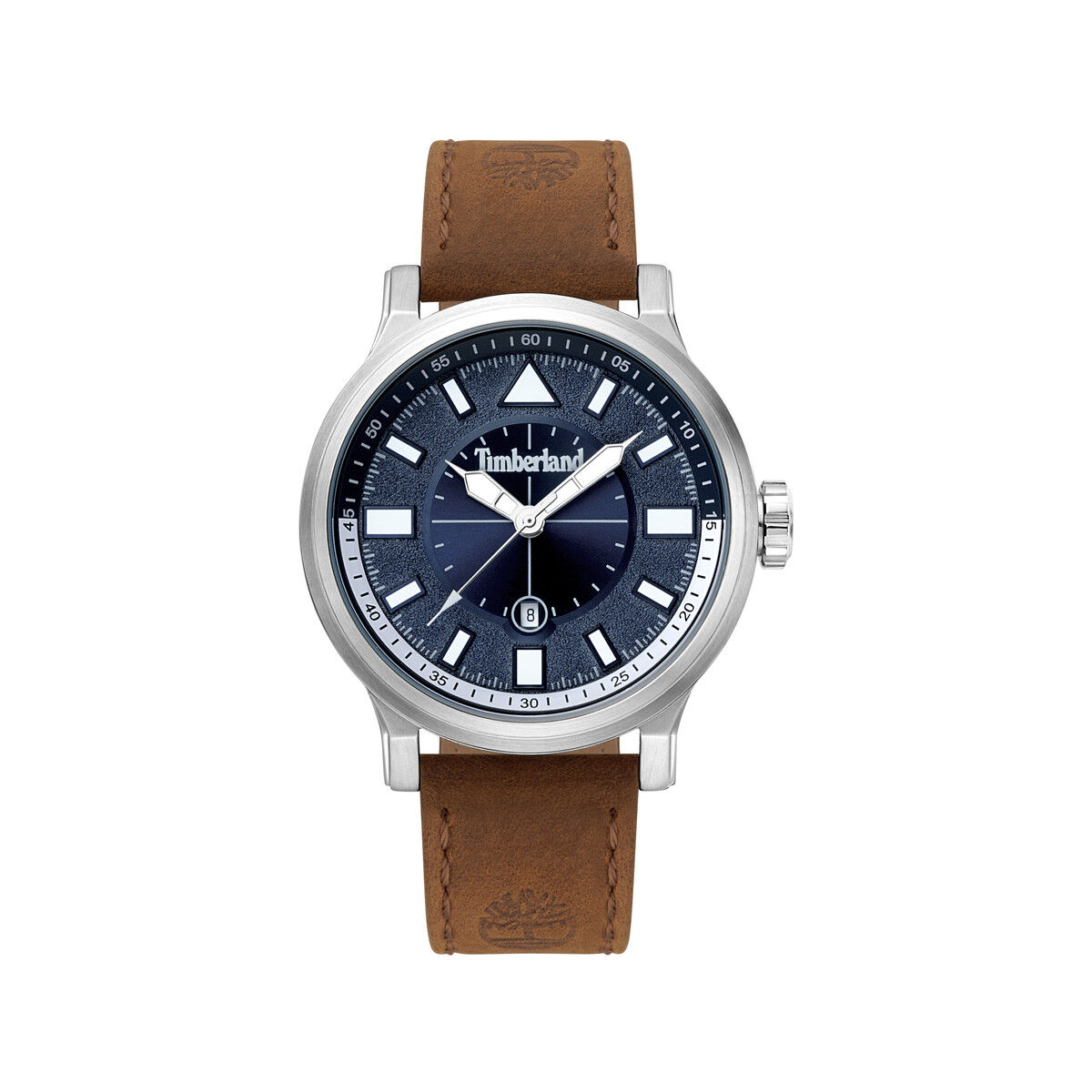 TIMBERLAND Montre Timberland homme acier cuir marron- MATY