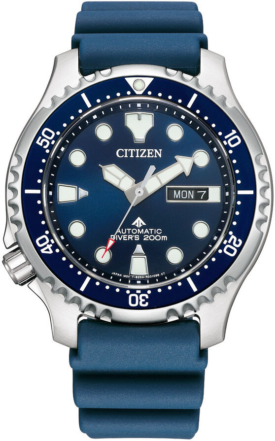 Citizen Montre Citizen homme acier bracelet caoutchouc bleu- MATY