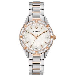 Bulova Quarzuhr »98R281«, Armbanduhr, Damenuhr silberfarben-roségoldfarben Größe