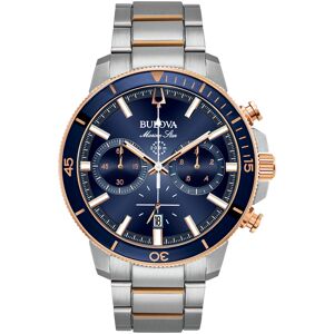 Bulova Chronograph »Marine Star, 98B301«, Armbanduhr, Quarzuhr, Herrenuhr silberfarbengoldfarben Größe