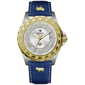 Trauffer - Analoguhr, Alpenaufzug, 43mm, Blau